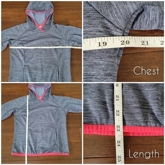 Columbia women's fleece lined mid-weight long sleeve hoodie blue spacedye size S - Picture 8 of 10